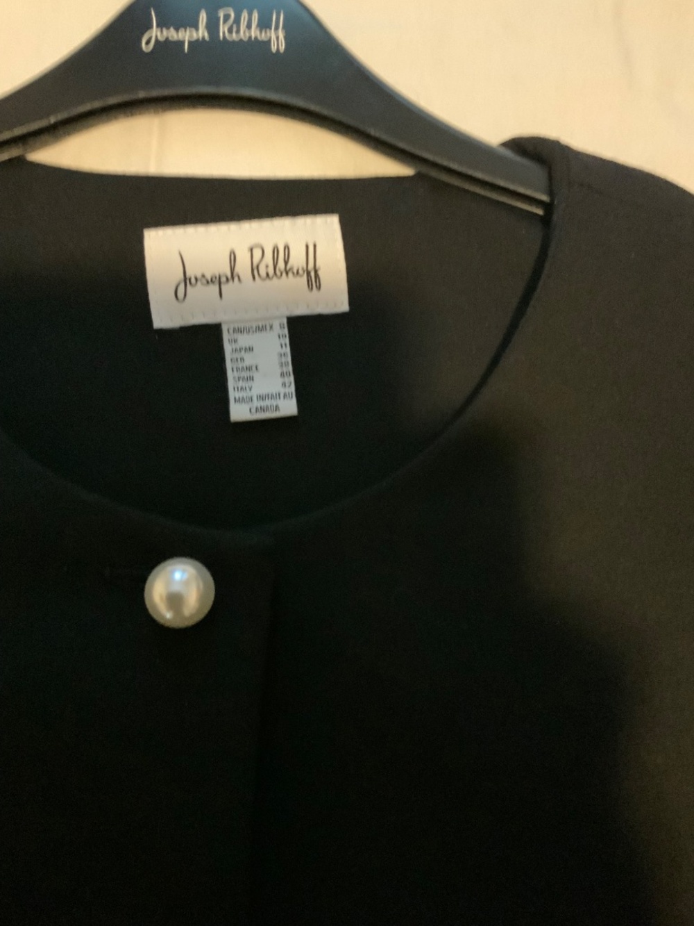Joseph Ribkoff black pearl button jacket - Picture 2 of 4